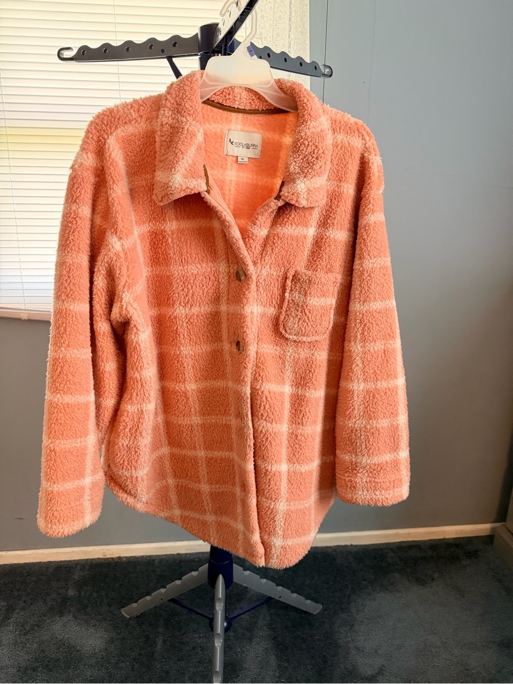 Kookaburra Plaid Teddy Shacket Size Xl